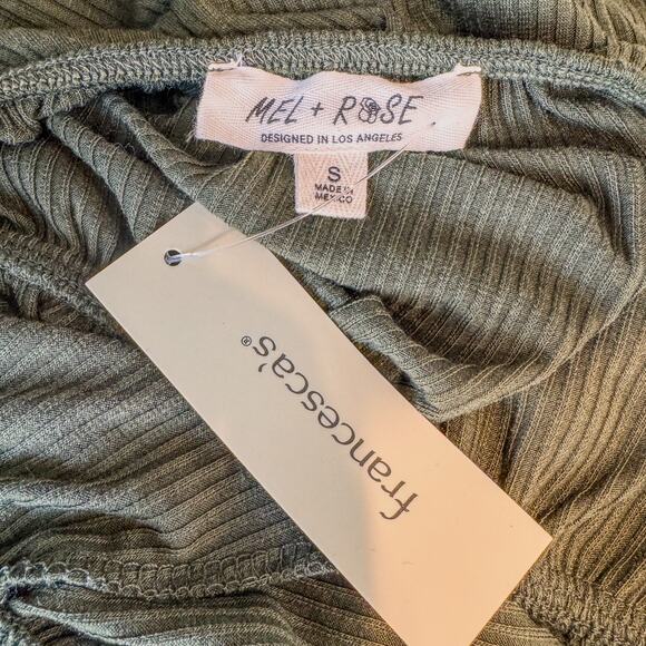 NWT-Francesca’s Melanie Short Sleeve Mini Baby Doll Dress, Dark Green - Small - Picture 9 of 9